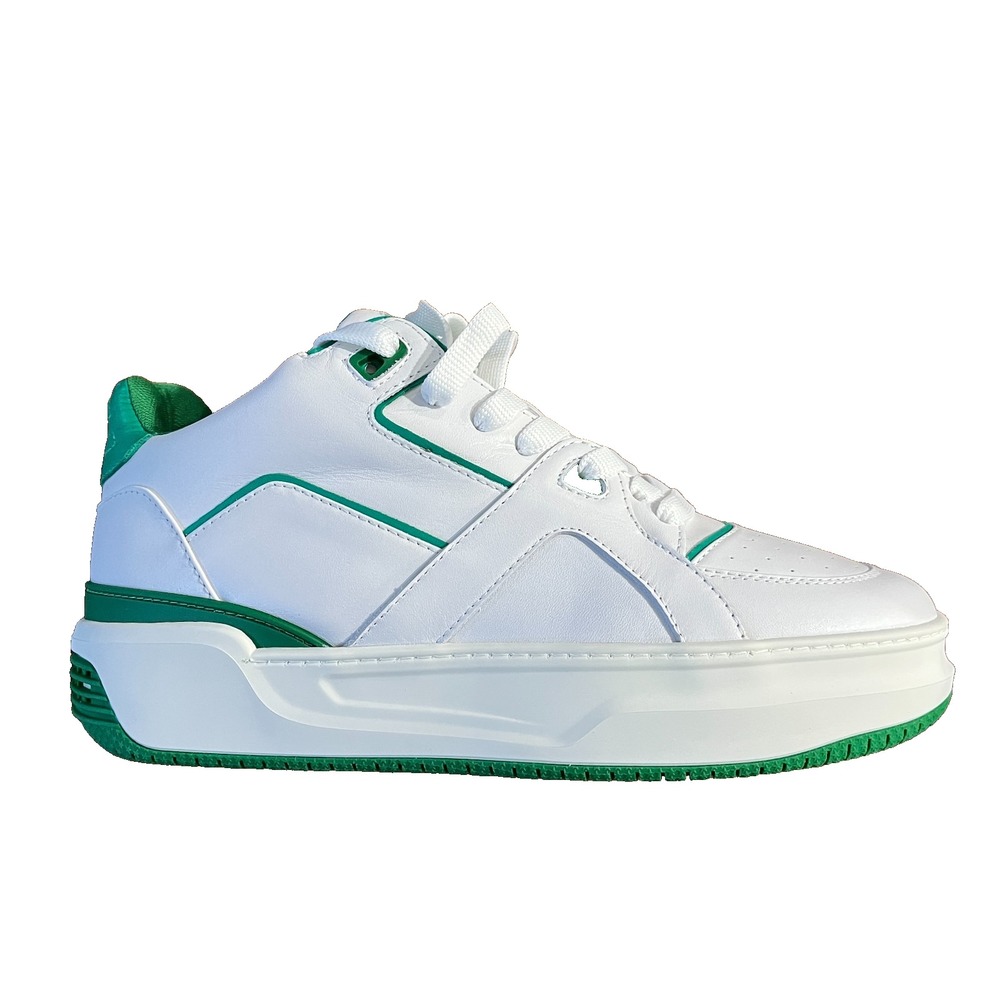 Just Don Courtside Tennis Green White 7 Sneaker Shoe Low‎ JD3 31JUSQ03218550WG